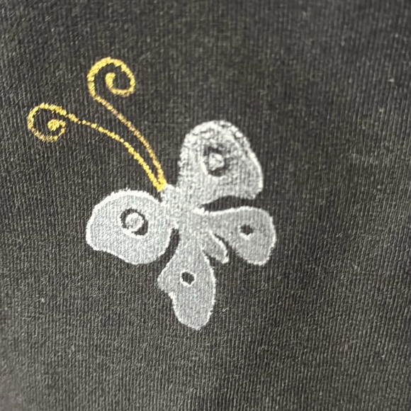 Viva City vintage Black Dress With Colorful butterfly Designs Size M - Picture 5 of 13